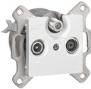 Legrand Cariva 695957 Розетка телевизионная (TV+R+SAT, под рамку, скрытая установка, звезда, 2 дБ, белый)