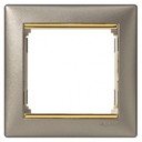 Legrand Valena 770361 Рамка 1-постовая (универсальная, титан/золотой штрих)