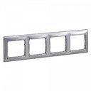 Legrand Valena 770334 Рамка 4-постовая (универсальная, алюминий матовый)