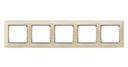 Legrand Valena 770385 Рамка 5-постовая (универсальная, светлое дерево/серый штрих)