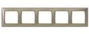 Legrand Valena 770365 Рамка 5-постовая (универсальная, титан/золотой штрих)