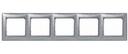 Legrand Valena 770345 Рамка 5-постовая (универсальная, алюминий модерн)