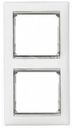 Legrand Valena 770496 Рамка 2-постовая (вертикальная, белая/серебряный штрих)