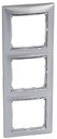 Legrand Valena 770357 Рамка 3-постовая (вертикальная, алюминий/серебряный штрих)