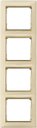 Legrand Valena 774158 Рамка 4-постовая (вертикальная, слоновая кость/золотой штрих)