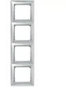 Legrand Valena 770158 Рамка 4-постовая (вертикальная, алюминий)