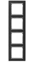 Legrand Valena 770398 Рамка 4-постовая (вертикальная, ноктюрн/серый штрих)