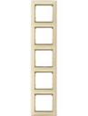 Legrand Valena 770389 Рамка 5-постовая (вертикальная, светлое дерево/серый штрих)