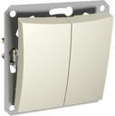 Schneider Electric WDE000253 ДУЭТ 2-клавишный ВЫКЛЮЧАТЕЛЬ с подсветкой, сх.5а, 10АХ, механизм, БЕЖЕВЫЙ