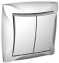 Schneider Electric WDE000152 ДУЭТ 2-клавишный ВЫКЛЮЧАТЕЛЬ, сх.5, 10АХ, в сборе, БЕЛЫЙ