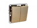 Schneider Electric WDE000451 ДУЭТ 2-клавишный ВЫКЛЮЧАТЕЛЬ, сх.5, 10АХ, механизм, ШАМПАНЬ