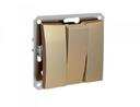 Schneider Electric WDE000431 ДУЭТ 3-клавишный ВЫКЛЮЧАТЕЛЬ, сх.3, 10АХ, механизм, ШАМПАНЬ