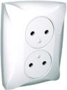 Schneider Electric Дуэт WDE000420 Розетка двойная (16 А, IP20, под рамку, скрытая установка, шампань)