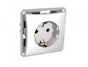 Schneider Electric Дуэт WDE000143 Розетка одинарная с заземляющим контактом (16 А, IP20, под рамку, скрытая установка, белая)