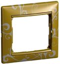 Legrand Valena 694367 Рамка 1-постовая (горизонтальная, золото барокко)