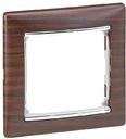 Legrand Valena 696730 Рамка 1-постовая (горизонтальная, темное дерево/серый штрих)
