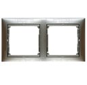 Legrand Valena 694357 Рамка 2-постовая (горизонтальная, алюминий модерн)