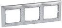 Legrand Valena 694332 Рамка 3-постовая (горизонтальная, алюминий)
