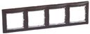 Legrand Valena DIY 696733 Рамка 4-постовая (универсальная, темное дерево/серый штрих)