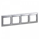 Legrand Valena DIY 694379 Рамка 4-постовая (универсальная, алюминий матовый)