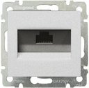 Legrand Valena DIY 694334 Розетка компьютерная (RJ45, захваты, UTP, Cat.5e, под рамку, скрытая установка, алюминий)