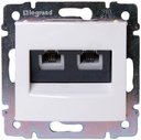 Legrand Valena DIY 694275 Розетка телефонная (2xRJ11, под рамку, скрытая установка, белая)