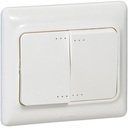 Legrand Kaptika 782102 Выключатель двухклавишный (10 А, в сборе, скрытая установка, белый)