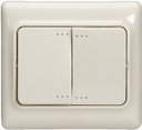 Legrand Kaptika 782132 Выключатель двухклавишный (10 А, в сборе, скрытая установка, слоновая кость)