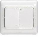 Legrand Kaptika 782103 Выключатель двухклавишный (10 А, в сборе, подсветка, скрытая установка, белый)