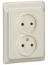 Legrand Kaptika 782142 Розетка двойная (16 А, в сборе, скрытая установка, слоновая кость)