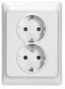 Legrand Kaptika 782113 Розетка двойная (16 А, в сборе, з/к, скрытая установка, белая)