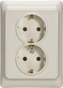 Legrand Kaptika 782143 Розетка двойная (16 А, в сборе, з/к, скрытая установка, слоновая кость)