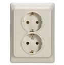 Legrand Kaptika 782153 Розетка двойная (16 А, в сборе, з/к, шторки, скрытая установка, слоновая кость)