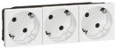 Legrand Mosaic 077253 Розетка тройная с заземляющим контактом (16 А, 45°, под рамку, белая)