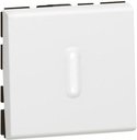 Legrand Mosaic 077012 Переключатель на 2 направления (10 А, подсветка, 2 модуля, под рамку, с/у, белый)