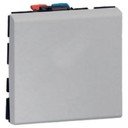 Legrand Mosaic 079211 Переключатель на 2 направления (10 А, 2 модуля, под рамку, с/у, алюминий)