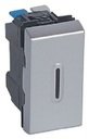 Legrand Mosaic 079202 Переключатель на 2 направления (10 А, подсветка, 1 модуль, под рамку, с/у, алюминий)