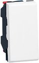 Legrand Mosaic 077031 Выключатель кнопочный перекрестный (6 А, 1 модуль, под рамку, с/у, белый)