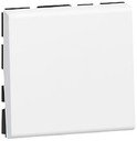 Legrand Mosaic 077041 Выключатель кнопочный перекрестный (6 А, 2 модуля, под рамку, с/у, белый)