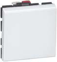 Legrand Mosaic 078715 Выключатель кнопочный антибактериальный (6 А, 2 модуля, под рамку, с/у, белый)