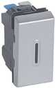 Legrand Mosaic 079232 Выключатель кнопочный перекрестный (6 А, подсветка, 1 модуль, под рамку, с/у, алюминий)