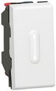 Legrand Mosaic 077062 Выключатель на 2 направления (20 А, 1 модуль, подсветка, под рамку, с/у, белый)