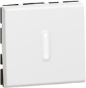 Legrand Mosaic 077064 Выключатель на 2 направления (20 А, 2 модуля, подсветка, под рамку, с/у, белый)