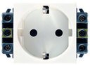 Legrand Mosaic 077601 Розетка с заземляющим контактом (16 А, винт. зажимы, под рамку, шторки, белая)