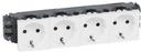 Legrand Mosaic 077604 Розетка четверная с заземляющим контактом (16 А, винт. зажимы, под рамку, шторки, белая)