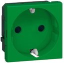 Legrand Mosaic 077216 Розетка с заземляющим контактом (16 А, антибактериальная, под рамку, шторки, зеленая)