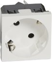 Legrand Mosaic 077245 Розетка с заземляющим контактом (16 А, 45°, под рамку, шторки, белая)