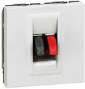 Legrand Mosaic 078751 Розетка аудио (Audio, в сборе, скрытая установка, 2 модуля, белая)