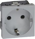 Legrand Mosaic 079213 Розетка с заземляющим контактом (16 А, винт. зажимы, под рамку, шторки, алюминий)