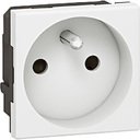 Legrand Mosaic 077111 Розетка с заземляющим контактом (16 А, под рамку, шторки, безвинт. зажимы, франц. стандарт, белая)